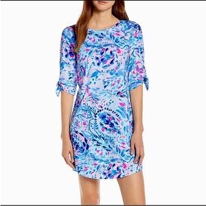 Lilly Pulitzer Blue and Pink Floral Dress